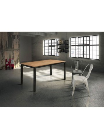 Tavolo rovere con struttura in metallo