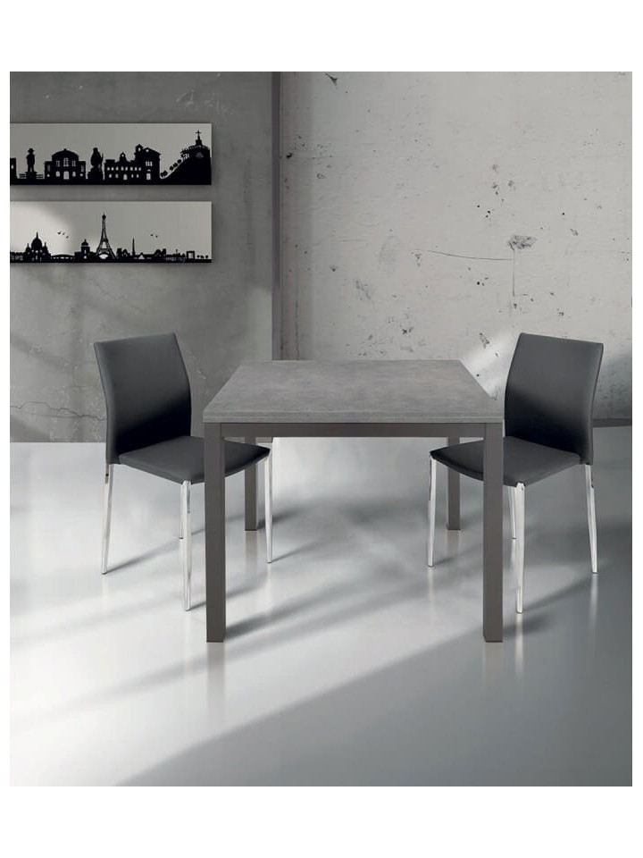 Tavolo quadrato moderno grigio