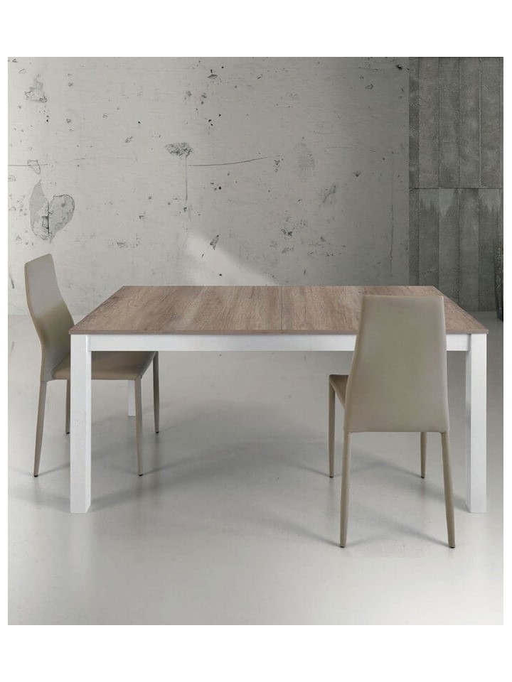 Tavolo allungabile in legno bicolore