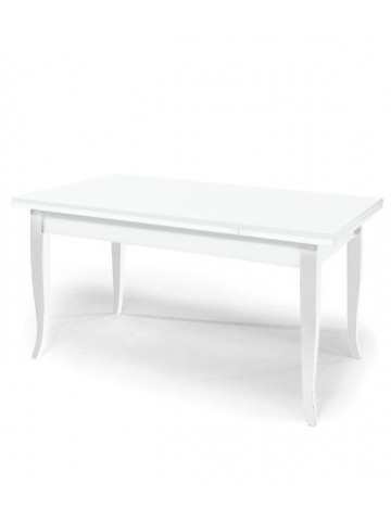 Tavolo legno allungabile design classico Bianco Opaco
