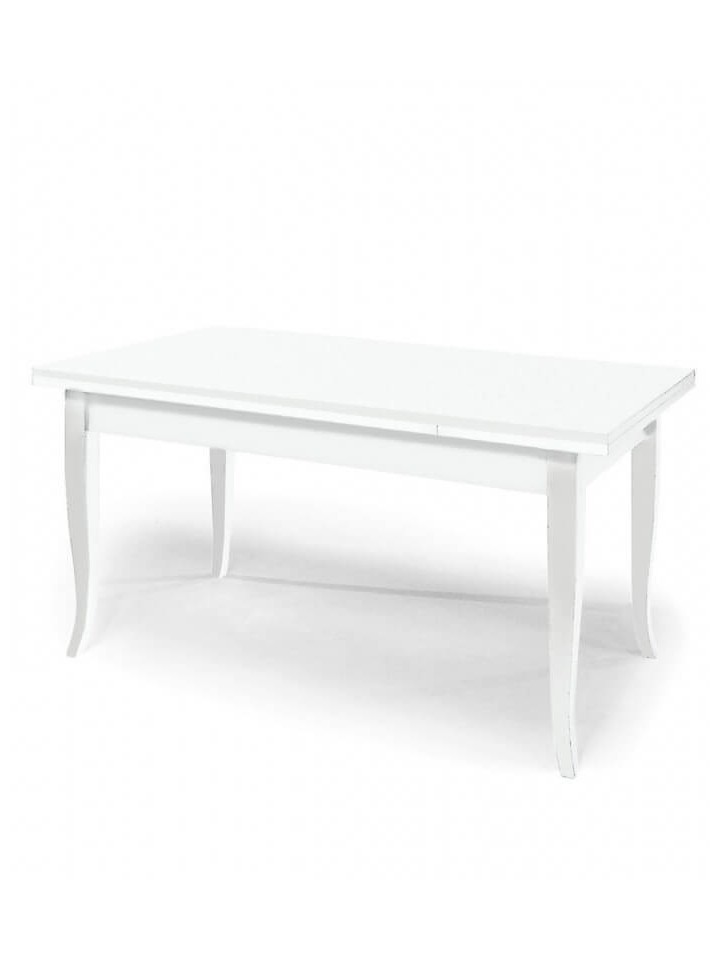 Tavolo legno allungabile design classico Bianco Opaco