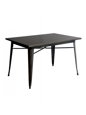 Tavolo rettangolare in metallo Nero