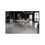 Tavolo allungabile vetro design moderno Tortora