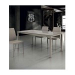 Tavolo allungabile vetro design moderno Tortora