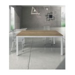 Tavolo in metallo moderno Naturale Rovere