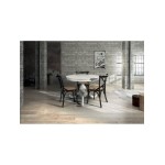 Tavolo in legno allungabile rotondo Bianco Opaco