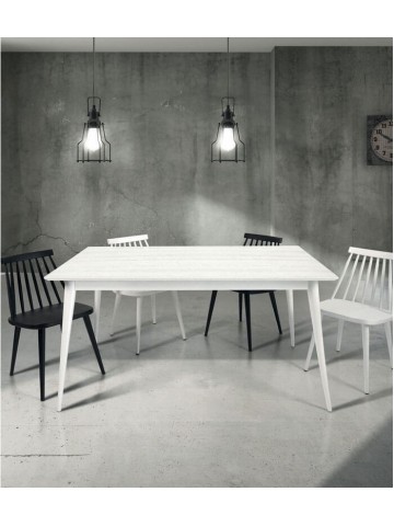 Tavolo in Legno design moderno allungabile Bianco