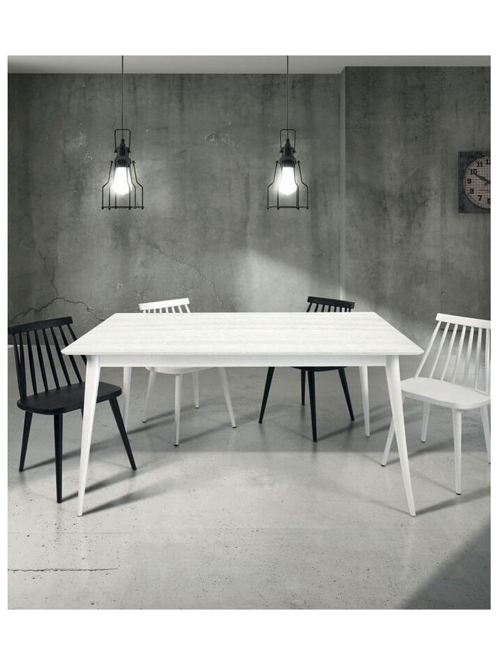 Tavolo in Legno design moderno allungabile Bianco
