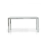 Tavolo rettangolare allungabile con piano in vetro