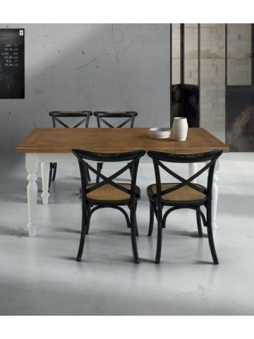 Tavolo provenzale con piano rovere