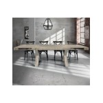 Tavolo in legno base X naturale