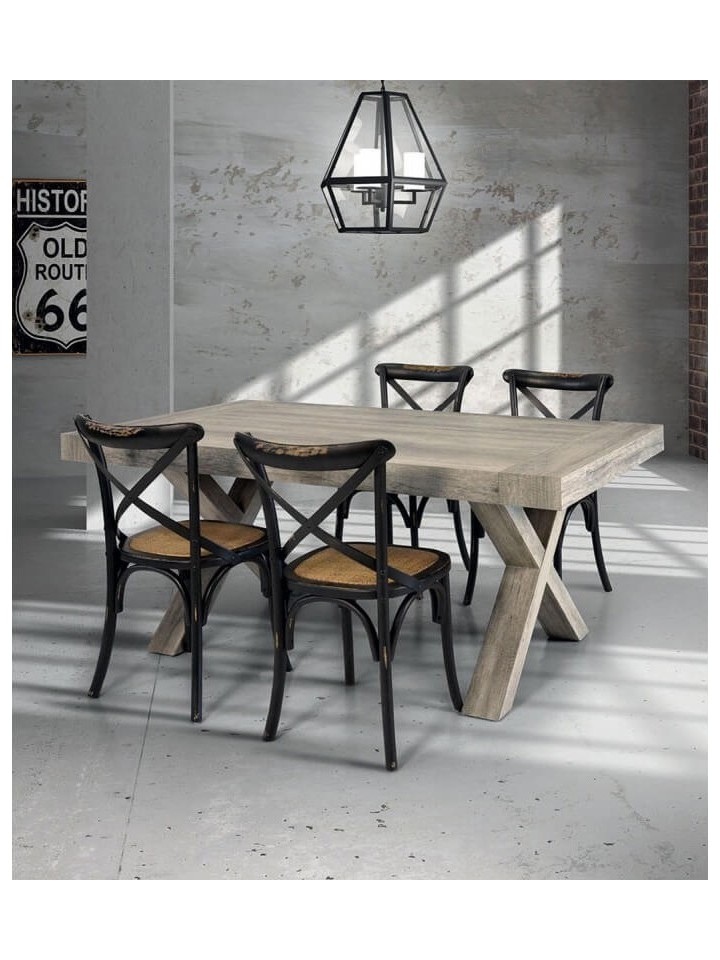 Tavolo in legno invecchiato allungabile