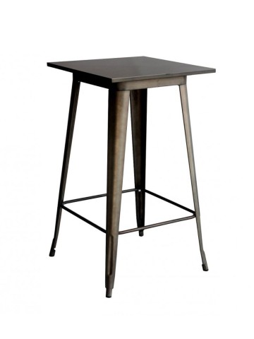 Tavolo TOLIX quadrato in acciaio zincato