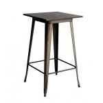 Tavolo in acciaio alto Nero