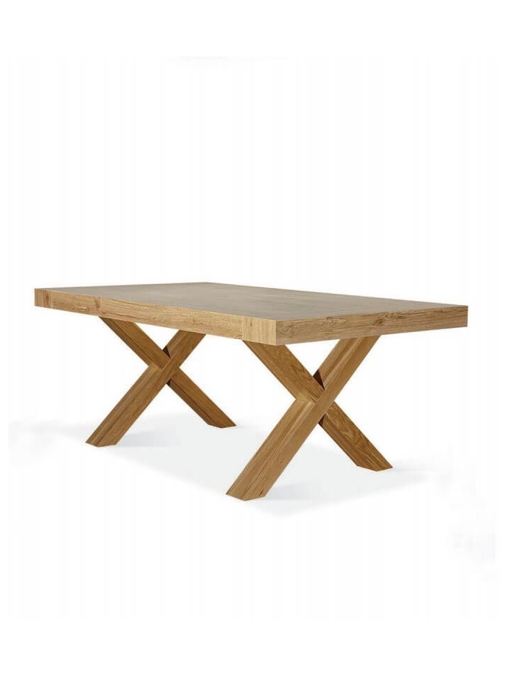 Tavolo X in rovere consumato