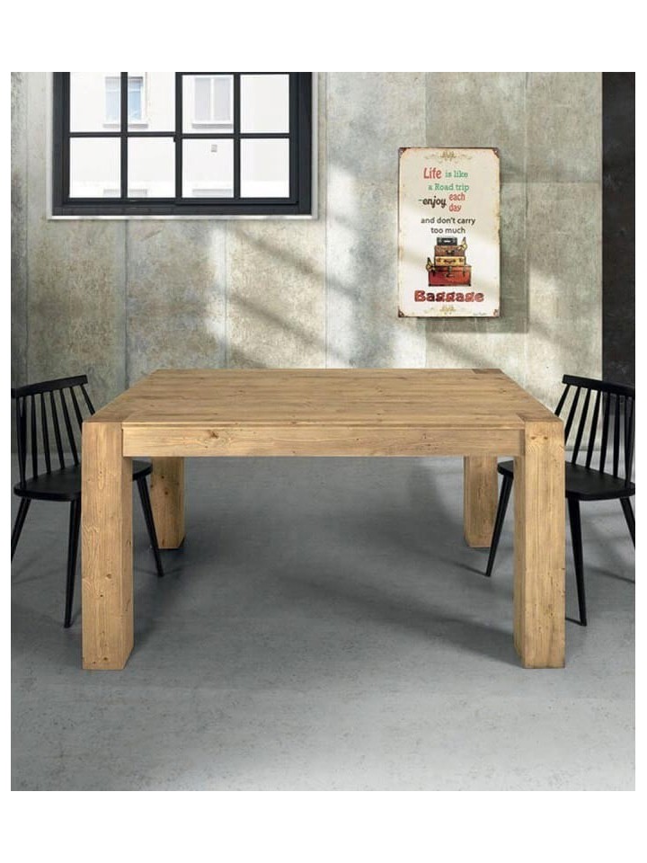 Tavolo Legno Massello Abete Naturale Nodato