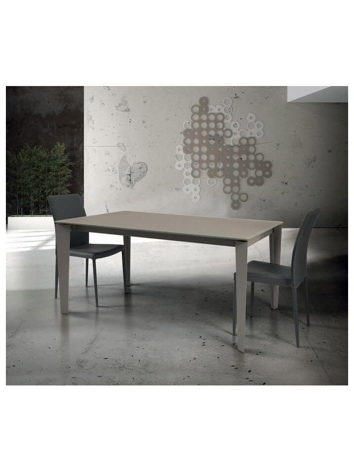 Tavolo vetro design moderno Tortora