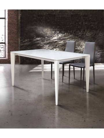 Tavolo vetro design moderno Bianco