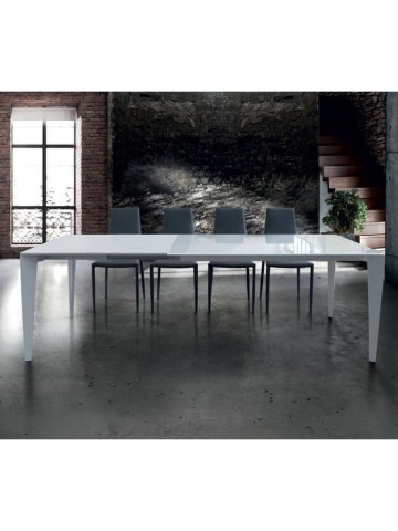 Tavolo vetro design moderno Bianco