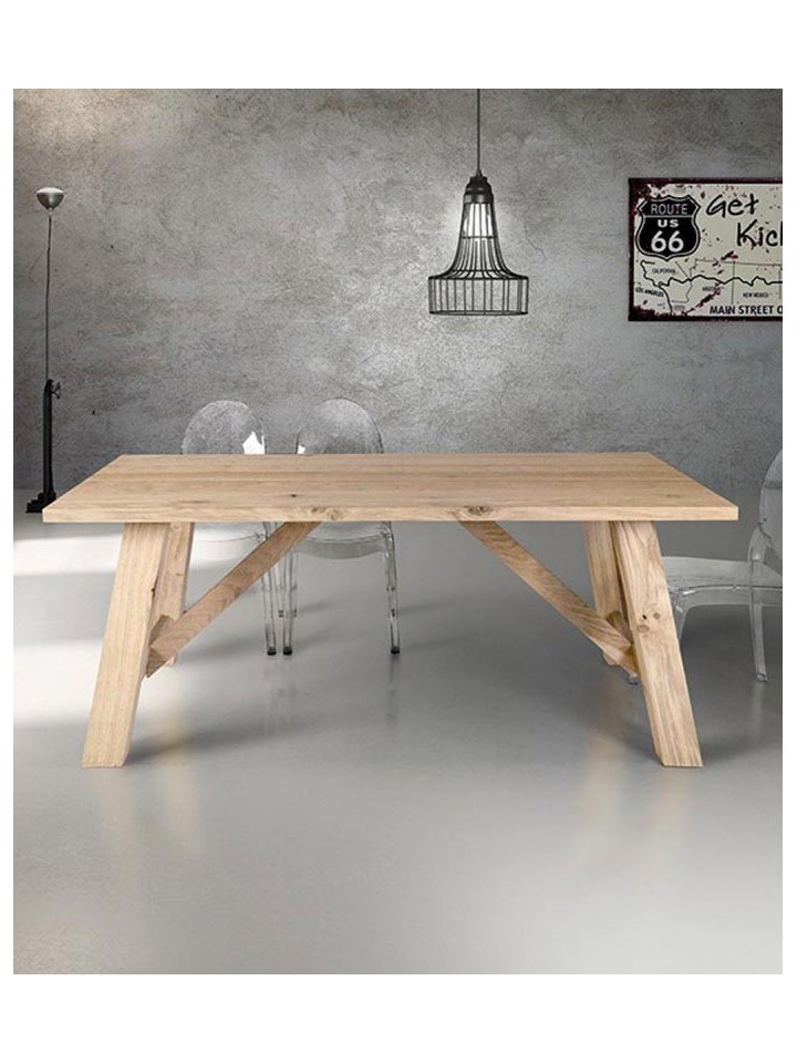 Tavolo in legno di design Fisso Naturale