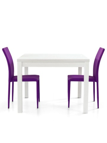 Tavolo quadrato con apertura a libro