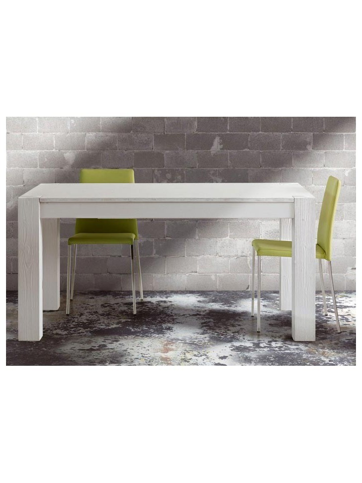 Tavolo da Pranzo Legno Abete Bianco