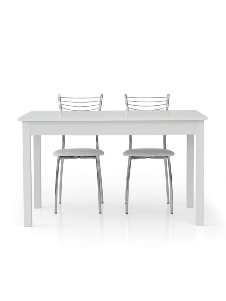 Tavolo rettangolare bianco frassinato allungabile