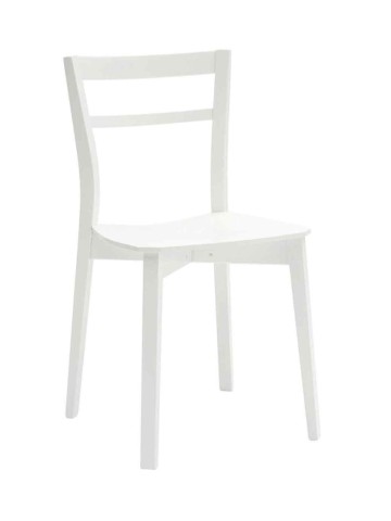 Sedia moderna bianca in legno