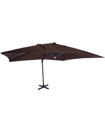 Ombrellone parasole 3x3 m ruotante palo laterale a sbalzo base a croce