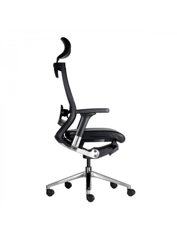 Sedia Nera con schienale alto da ufficio