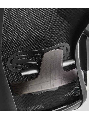 Sedia Nera con schienale alto da ufficio