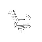 Sedia Nera con schienale alto da ufficio