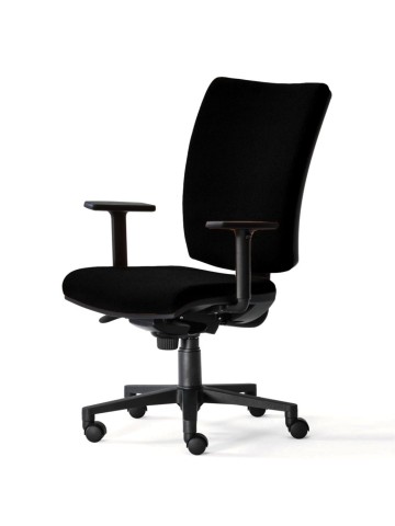 Sedia Nera con schienale alto da ufficio