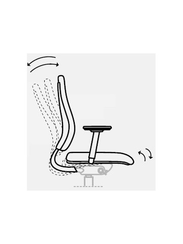 Sedia Nera con schienale alto da ufficio