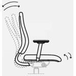 Sedia Nera con schienale alto da ufficio