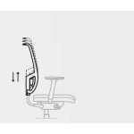 Sedia Nera con schienale alto da ufficio