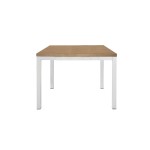 Tavolo quadrato moderno bianco e rovere