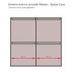 Guardaroba a due ante scorrevoli a specchio