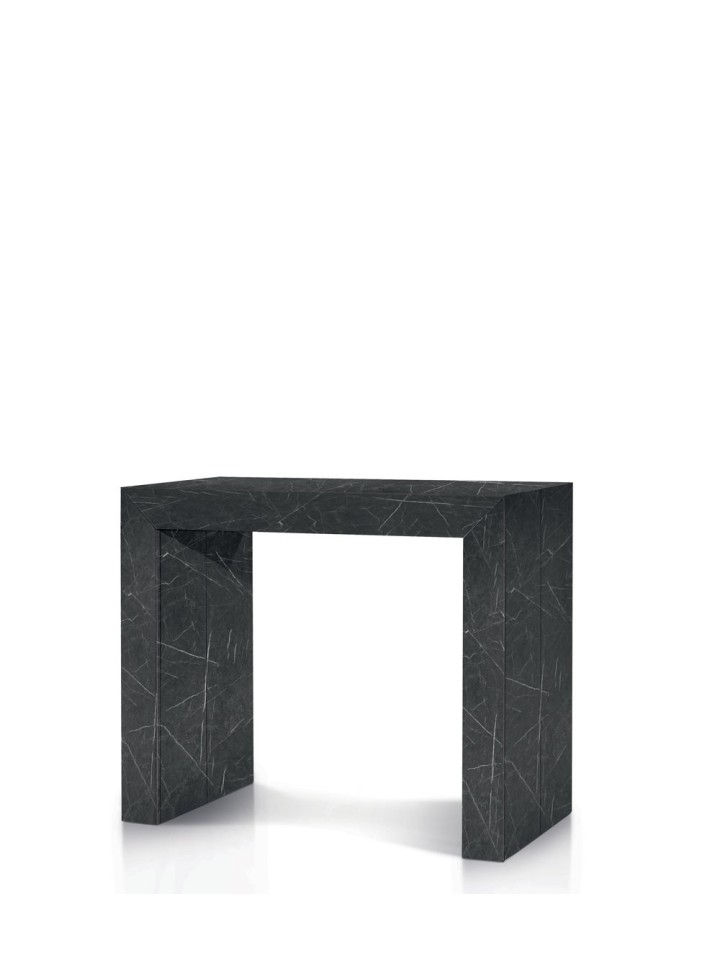 Consolle Tavolo 90 x 45 effetto Marmo Allungabile 90 x 295 cm
