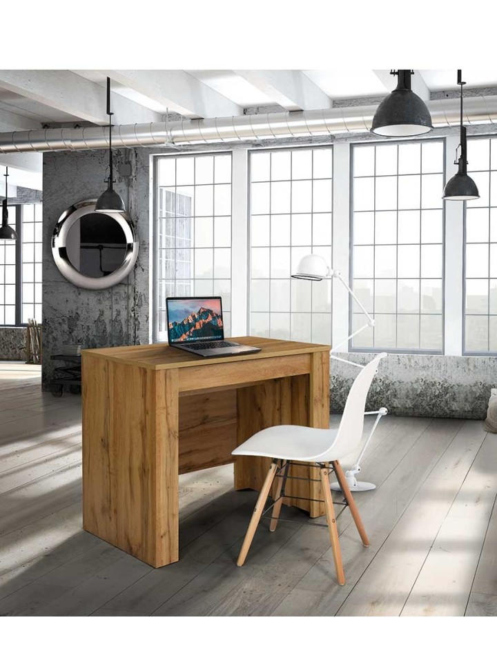 Consolle Tavolo 90 x 50 Nobilitato Rovere Nodato Allungabile 12 posti