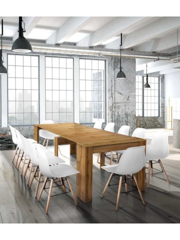 Consolle Tavolo 90 x 50 Nobilitato Grigio Cemento Beton Allungabile 12 posti