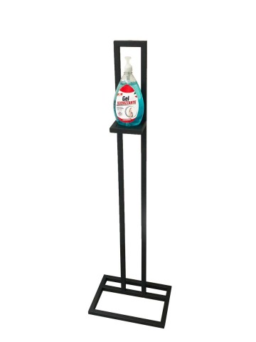 Colonnina Porta Dispenser in ferro base tonda per Igienizzante Gel Mani