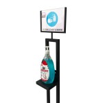 Piantana Porta Dispenser con Display Informativo per Igienizzante Mani