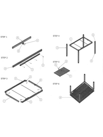 Tavolo Rettangolare Effetto Marmo Nero con Base Bianca