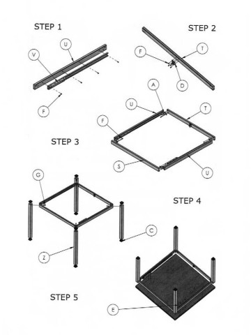 Tavolo Quadrato a Libro Effetto Marmo Nero