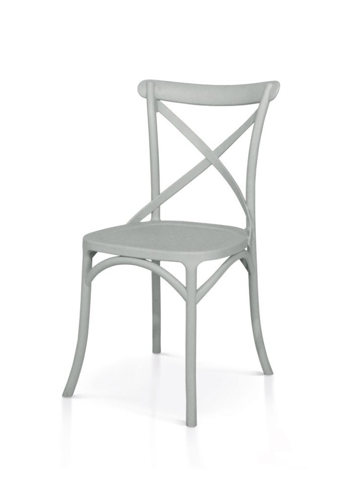 Sedia Milani in Polipropilene Grigia