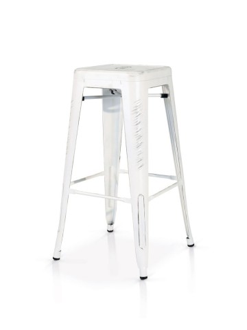 Sgabello basso TOLIX  acciaio argento