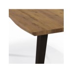 Tavolo Fisso Base in metallo e Piano in legno massello