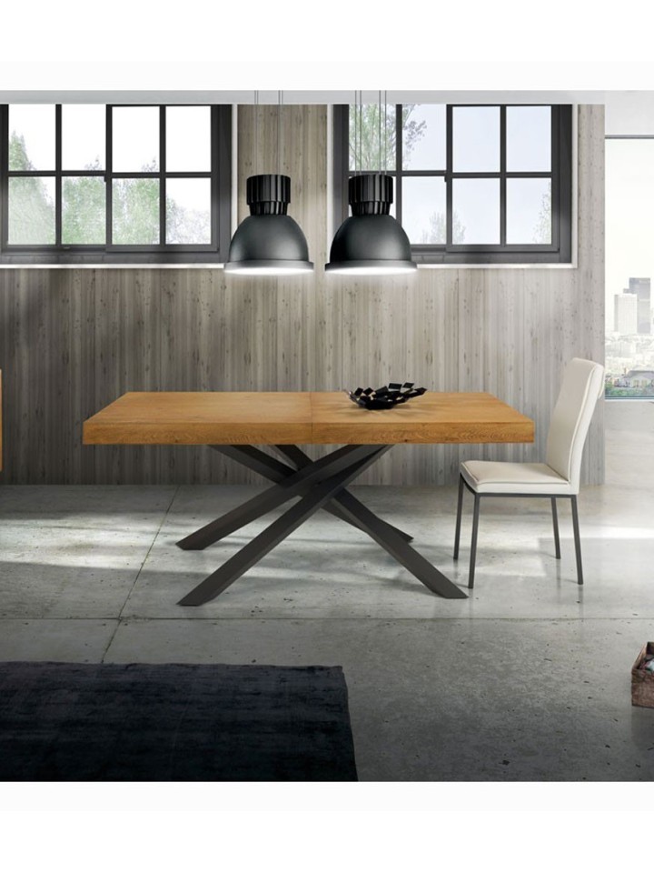 Tavolo Rettangolare Allungabile con Gambe Incrociate