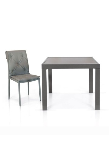 Tavolo quadrato tortora